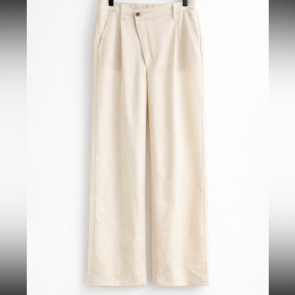 Abercrombie & Fitch Cream High-Rise Trousers Size 8